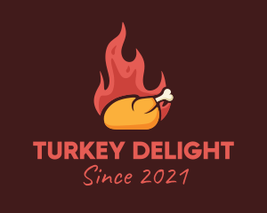 Turkey - Hot Roast Chicken BBQ logo design