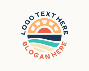 Island - Travel Summer Beach logo design