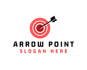 Archery - Bullseye Target Arrow logo design
