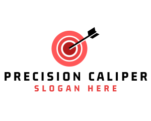 Bullseye Target Arrow logo design