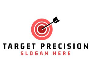 Shooting - Bullseye Target Arrow logo design