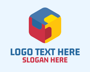 Children - Toy Cube Puzzle logo design