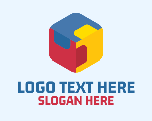 Homeschool - Toy Cube Puzzle logo design