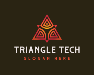 Tribal Modern Triangle logo design