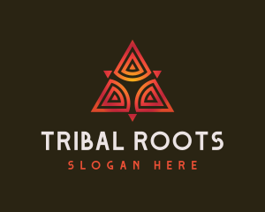 Tribal Modern Triangle logo design