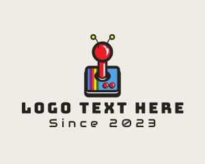 Retro Alien Joystick logo design