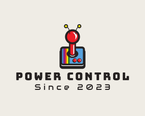 Control - Retro Alien Joystick logo design