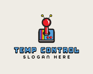 Retro Game Joystick logo design