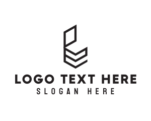 Initial - Cube Chair Furniture logo design