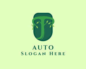 Herbal - Green Letter T Plant logo design
