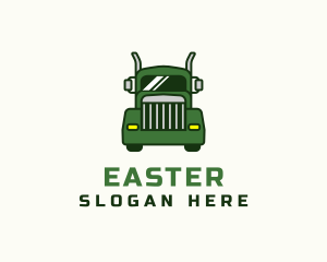 Vehicle - Green Cargo Truck logo design