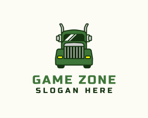 Towing - Green Cargo Truck logo design