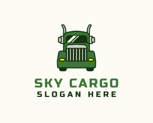 Green Cargo Truck  logo design