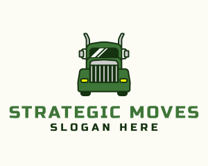 Green Cargo Truck  logo design