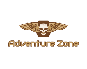 Gold Wing Skull logo design