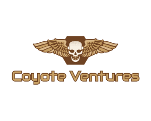 Gold Wing Skull logo design