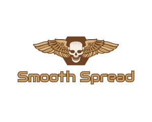 Gold Wing Skull logo design