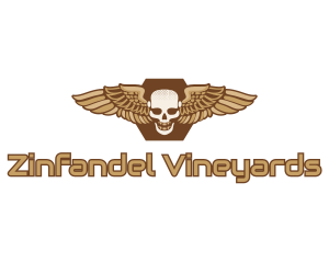 Gold Wing Skull logo design