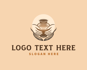 Hand Drawn - Clay Hand Pottery logo design