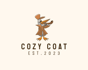 Coat - Detective Pipe Duck logo design