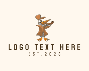 Cigar - Detective Pipe Duck logo design