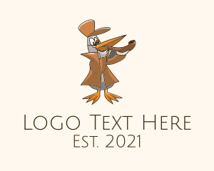 Inspector - Cigarette Duck Mascot logo design