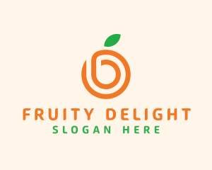 Fruity - Orange Citrus Letter O logo design