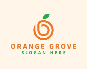 Orange Citrus Letter O logo design