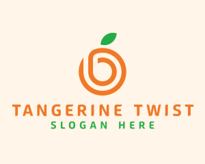 Tangerine - Orange Citrus Letter O logo design