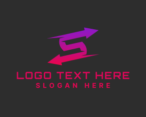 Cryptocurrency - Modern Logistics Arrows logo design