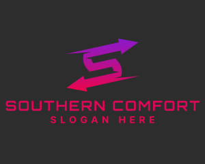 Modern Logistics Arrows logo design