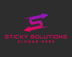 Modern Logistics Arrows logo design