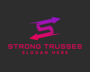 Modern Logistics Arrows logo design