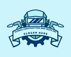 Garage - Welding Helmet Banner Fabrication logo design