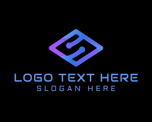 Digital - Modern Tech Letter S logo design