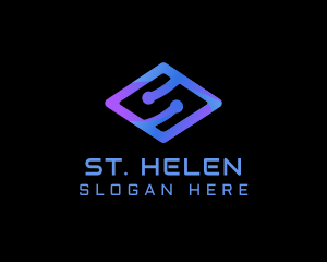 Modern Tech Letter S logo design