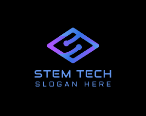 Modern Tech Letter S logo design