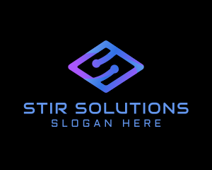 Modern Tech Letter S logo design