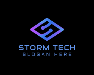 Modern Tech Letter S logo design