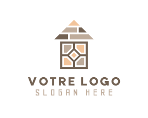 Floor - Brown Home Floorboard logo design