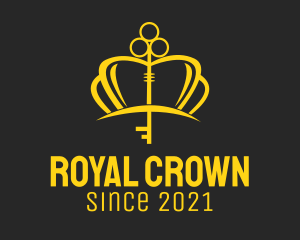 Gold Crown Key  logo design