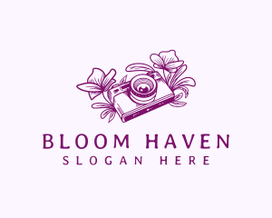 Camera Flower Photography logo design