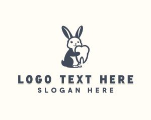 Oral Hygiene - Pediatric Dentistry Bunny logo design
