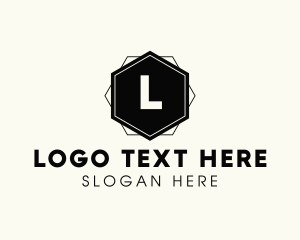 Cafe - Geometric Hexagon Interior Design logo design