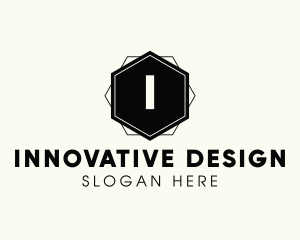 Geometric Hexagon Interior Design logo design