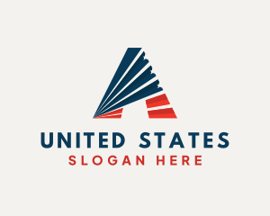 States - America Patriot Letter A logo design