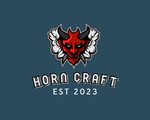 Horned Demon Vaping logo design