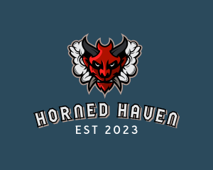 Horned Demon Vaping logo design