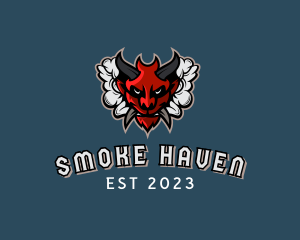 Horned Demon Vaping logo design