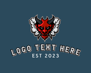 Demon - Horned Demon Vaping logo design